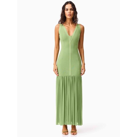 Elliatt Dresses & Skirts - Elliatt Green Seraphina V-Neck Bandage Maxi Dress Wedding Guest Size S NWT
